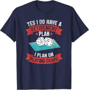 Craps Table Crapshooting Strategy Rules Game Dice Board T-Shirt - T-Shirt | Navy