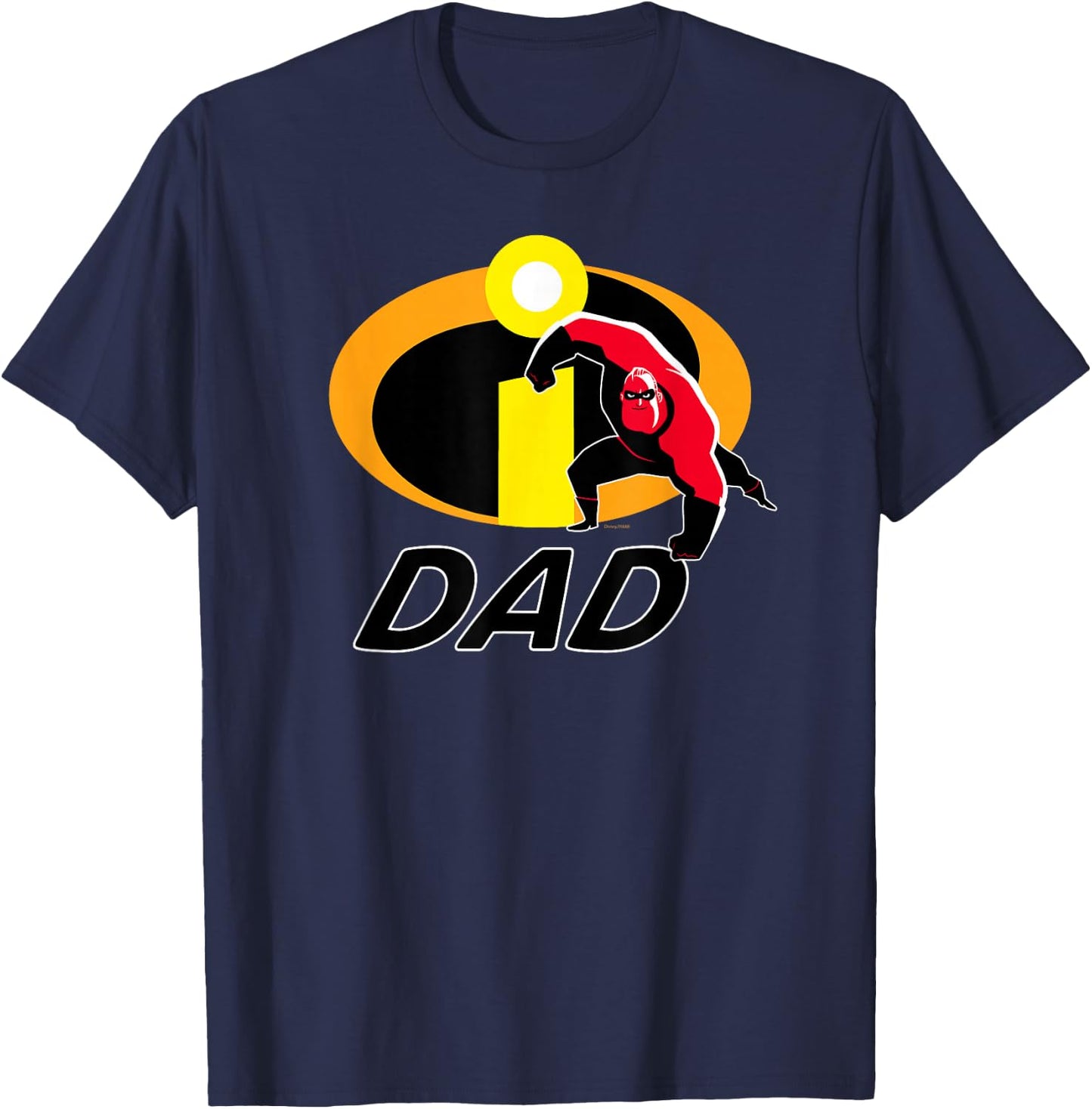 Disney and Pixar's The Incredibles Mr. Incredible Dad Family T-Shirt - T-Shirt | Navy