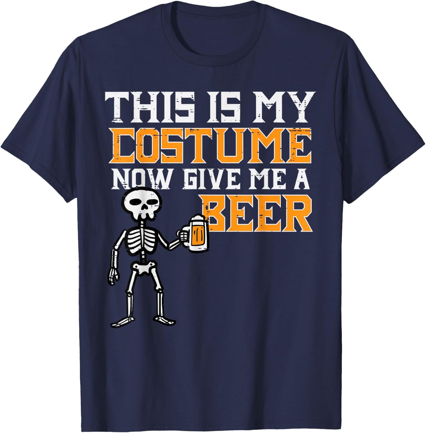 This Is My Costume Funny Skeleton Halloween Men Dad T-Shirt - T-Shirt | Navy