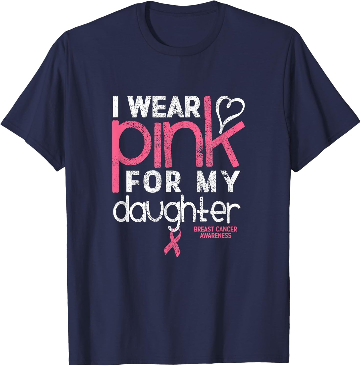 Your fight is my fight breast cancer awareness T-Shirt - T-Shirt | Navy