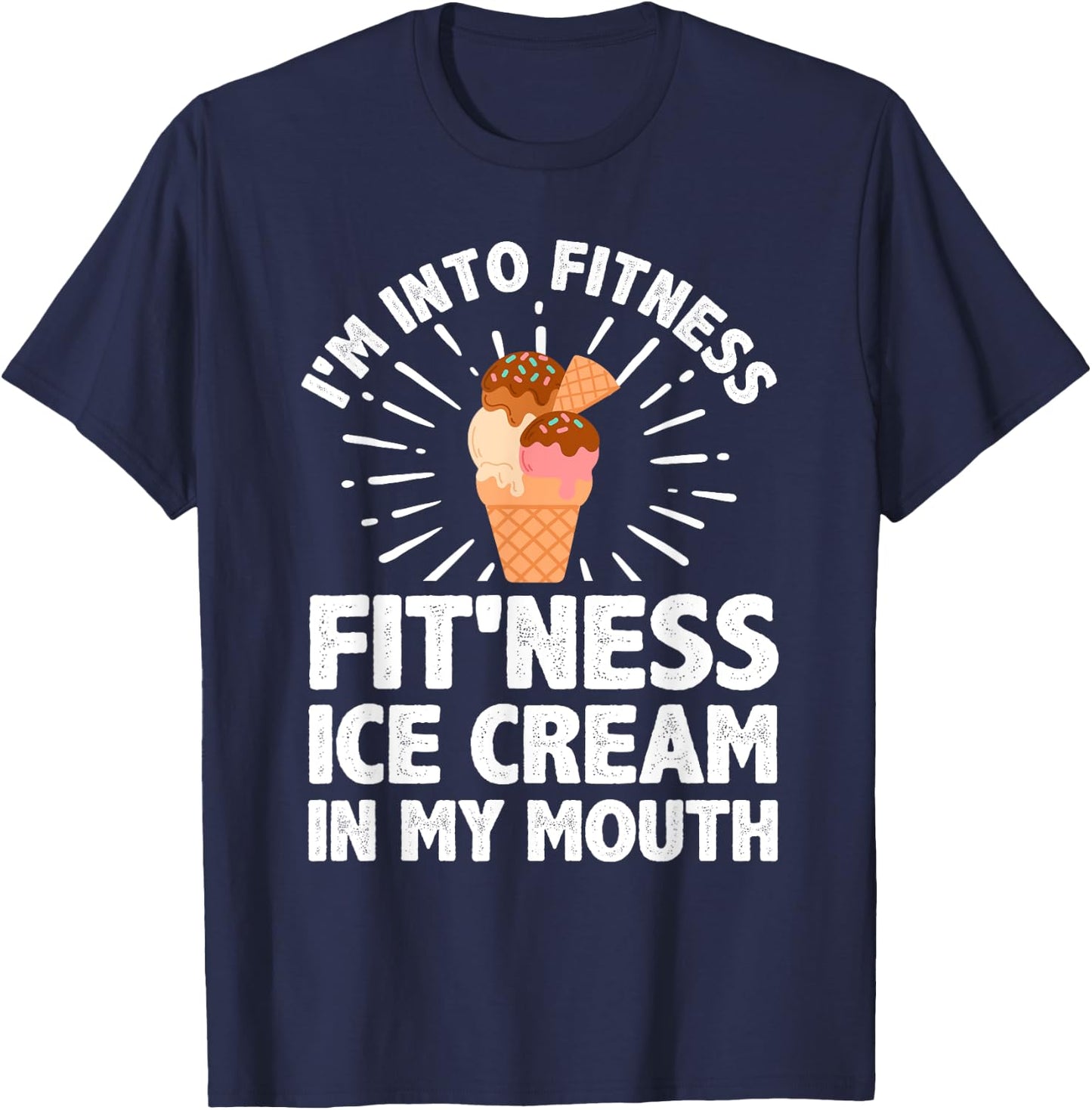 Cool Ice Cream Women Ice Cream Cone Lover Dessert T-Shirt - T-Shirt | Navy
