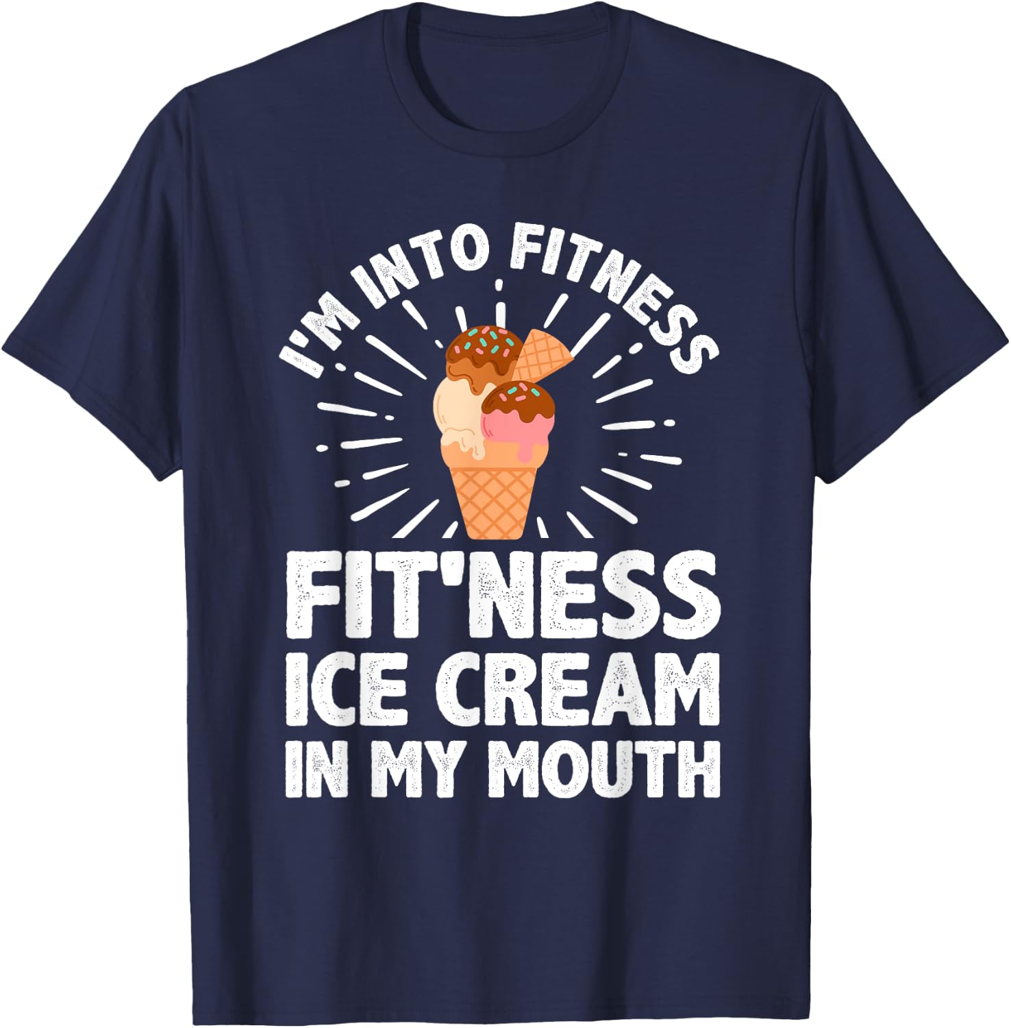 Cool Ice Cream Women Ice Cream Cone Lover Dessert T-Shirt - T-Shirt | Navy