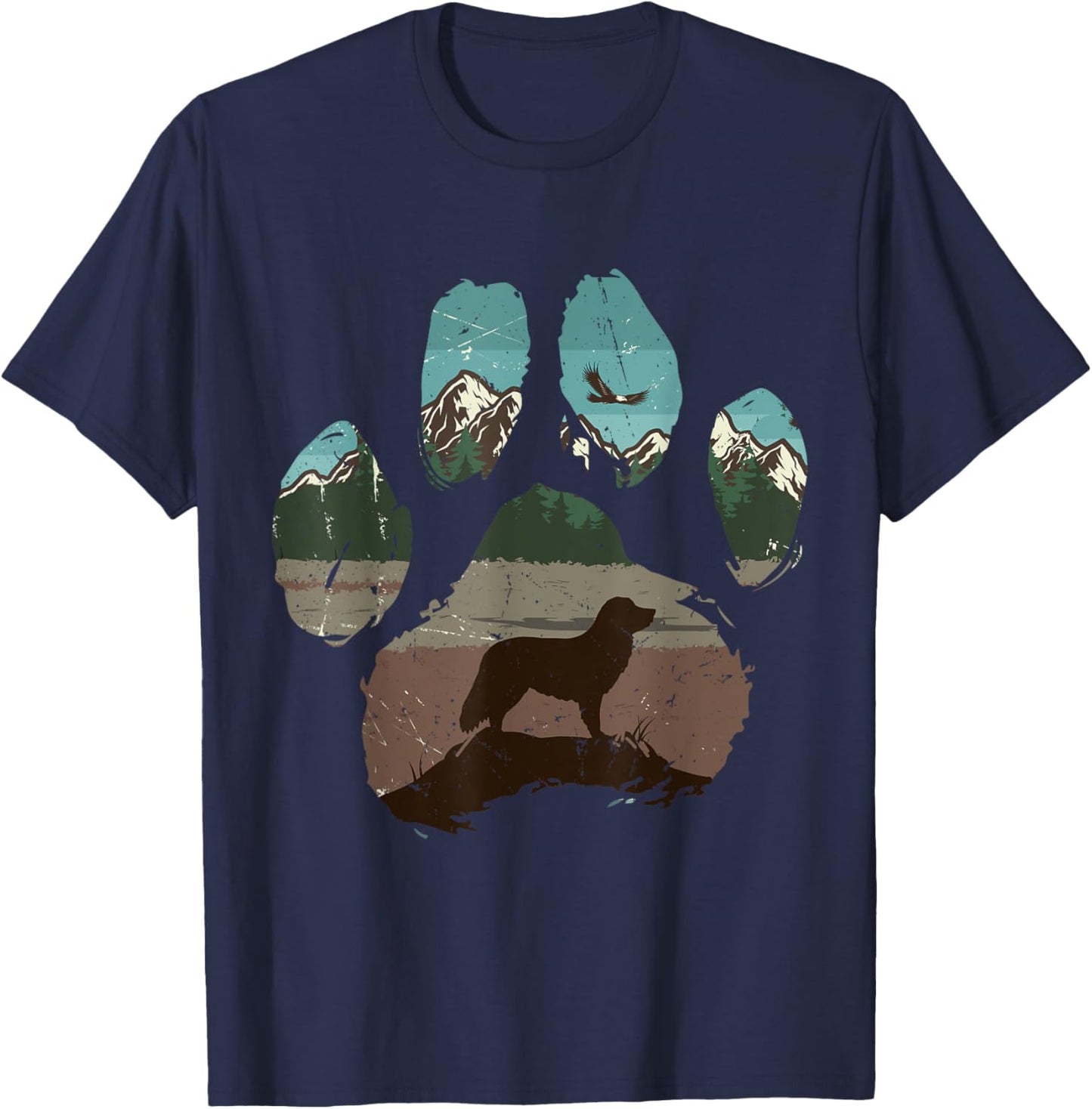 Nova Scotia Duck Tolling Retriever Toller Paw Mom Dad Dog Lo T-Shirt - T-Shirt | Navy