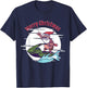 Merry Christmas Santa Jet Ski Watersports T-Shirt - T-Shirt | Navy