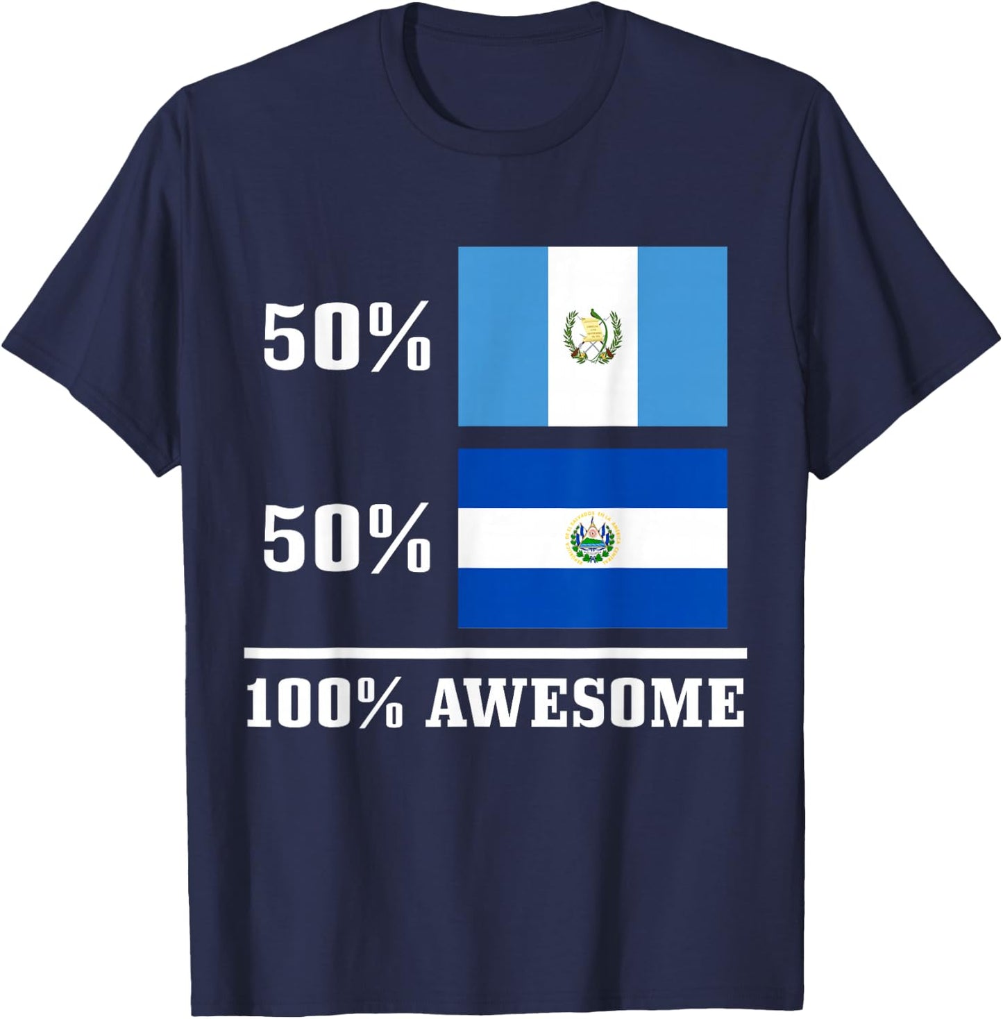 Guatemala El Salvador Salvadorian Guatemalan Flag Pride T-Shirt - T-Shirt | Navy