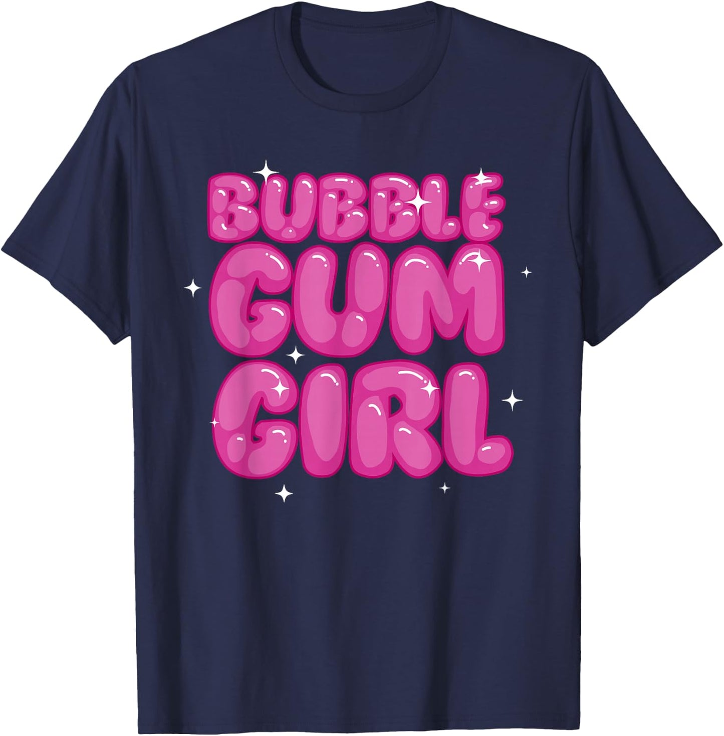 Cute Bubblegum for Girls Kids Bubble Gum Candy Lover T-Shirt - T-Shirt | Navy