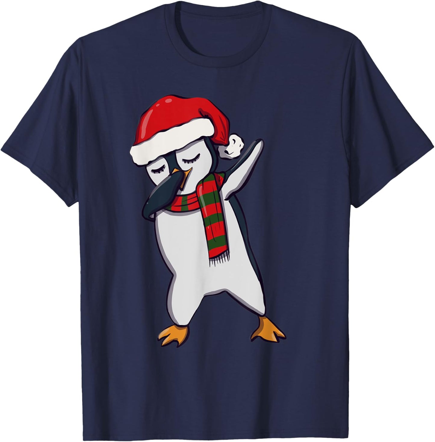 Kids Dabbing Dab Penguin Man Xmas Girls Boys Christmas T-Shirt - T-Shirt | Navy