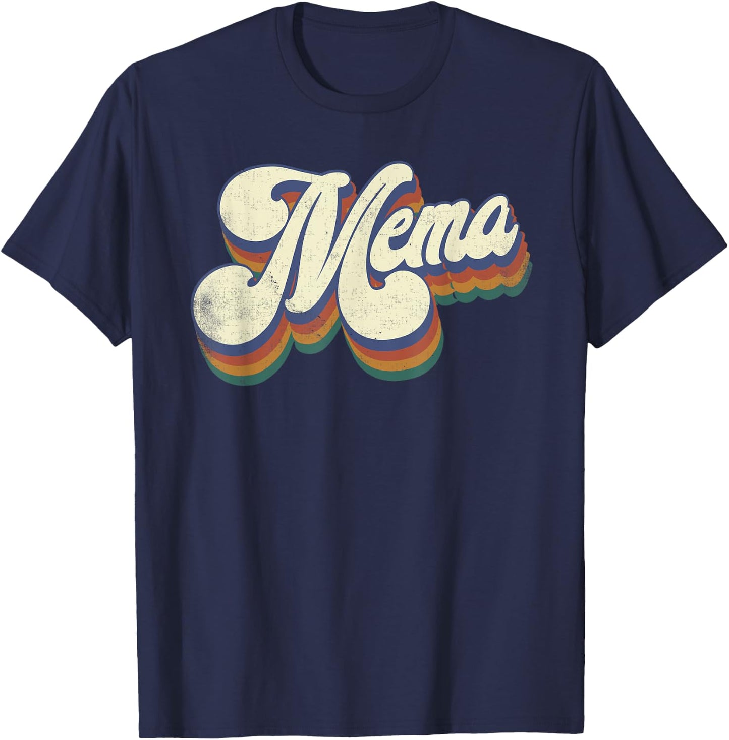 Mema Gifts For Grandma Retro Vintage Mother's Day Mema T-Shirt - T-Shirt | Navy