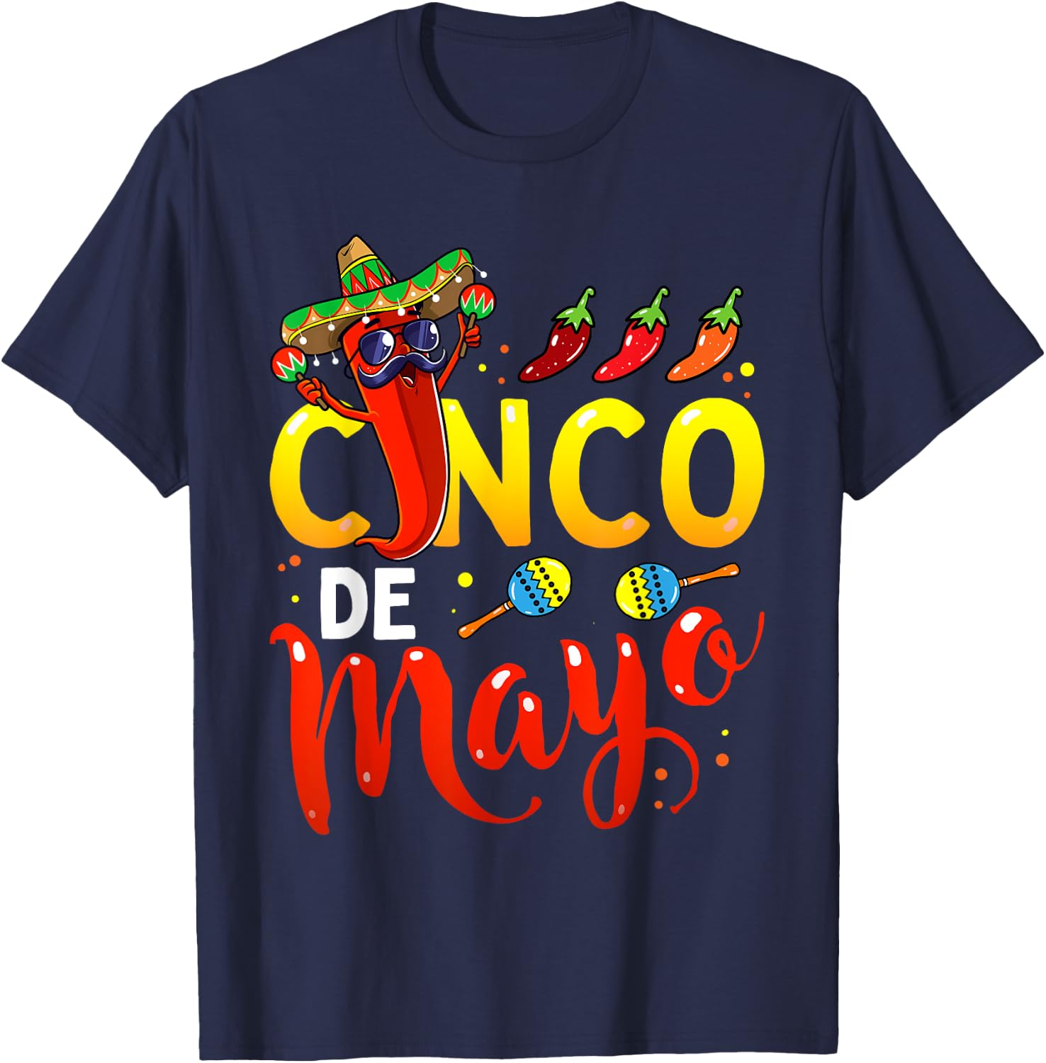 Cinco De Mayo for Kids Mexican Fiesta 5 De Mayo T-Shirt - T-Shirt | Navy