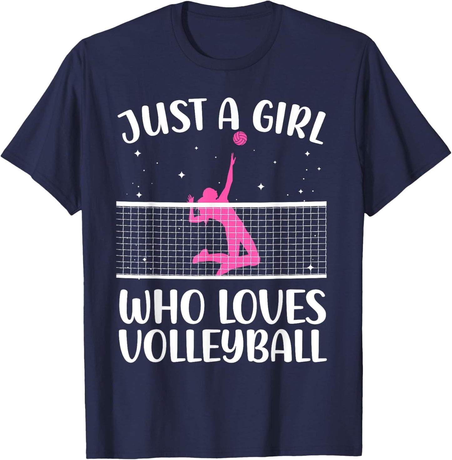 Cute Volleyball Player for Teen Girls Women Libero Coach T-Shirt - T-Shirt | Navy