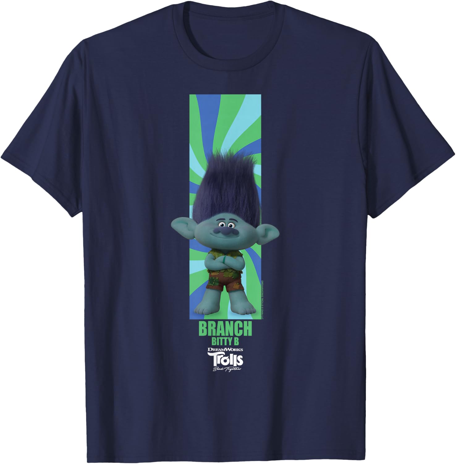 DreamWorks Trolls Band Together BroZone Branch T-Shirt - T-Shirt | Navy