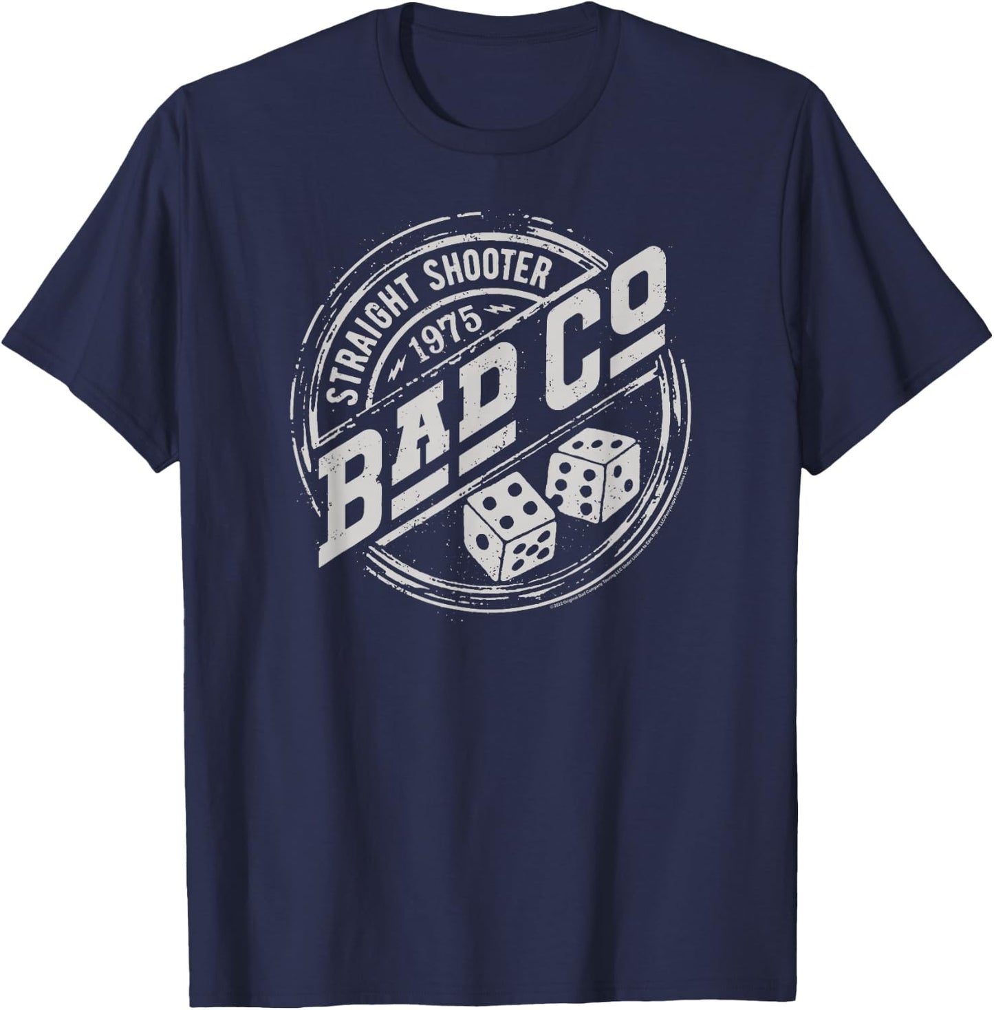 Bad Company - Straight Shooter Badge T-Shirt - T-Shirt | Navy