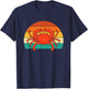 Retro Vintage Crab - Crabber Crabbing Animal Beach Lover Women Kids T-Shirt - T-Shirt | Navy