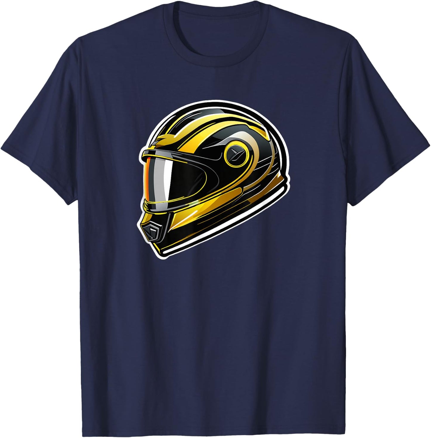 Motorcycle Helmet Artistic Headgear of Adventure T-Shirt - T-Shirt | Navy
