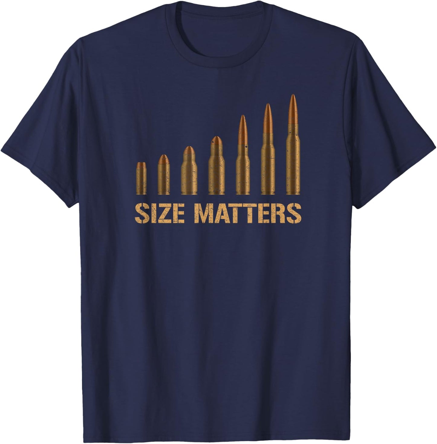 Size Matters Bullet T-Shirt - T-Shirt | Navy