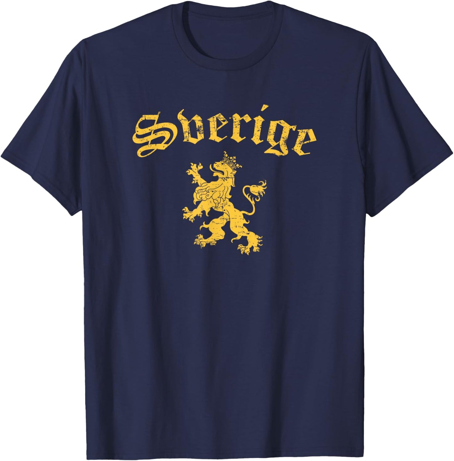 Sverige Sweden Lion Symbol Swedish Pride T-Shirt - T-Shirt | Navy