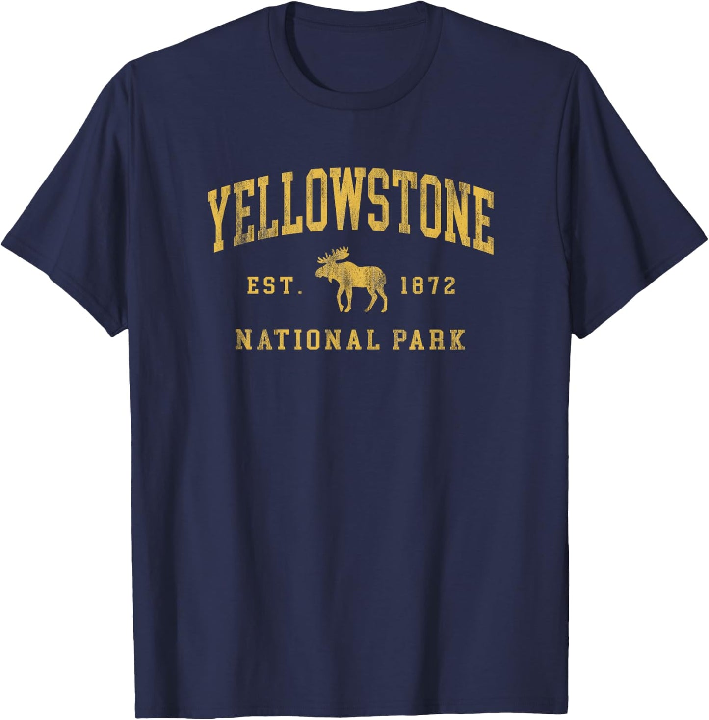 Yellowstone National Park 1872 Hiking Graphic T-Shirt - T-Shirt | Navy