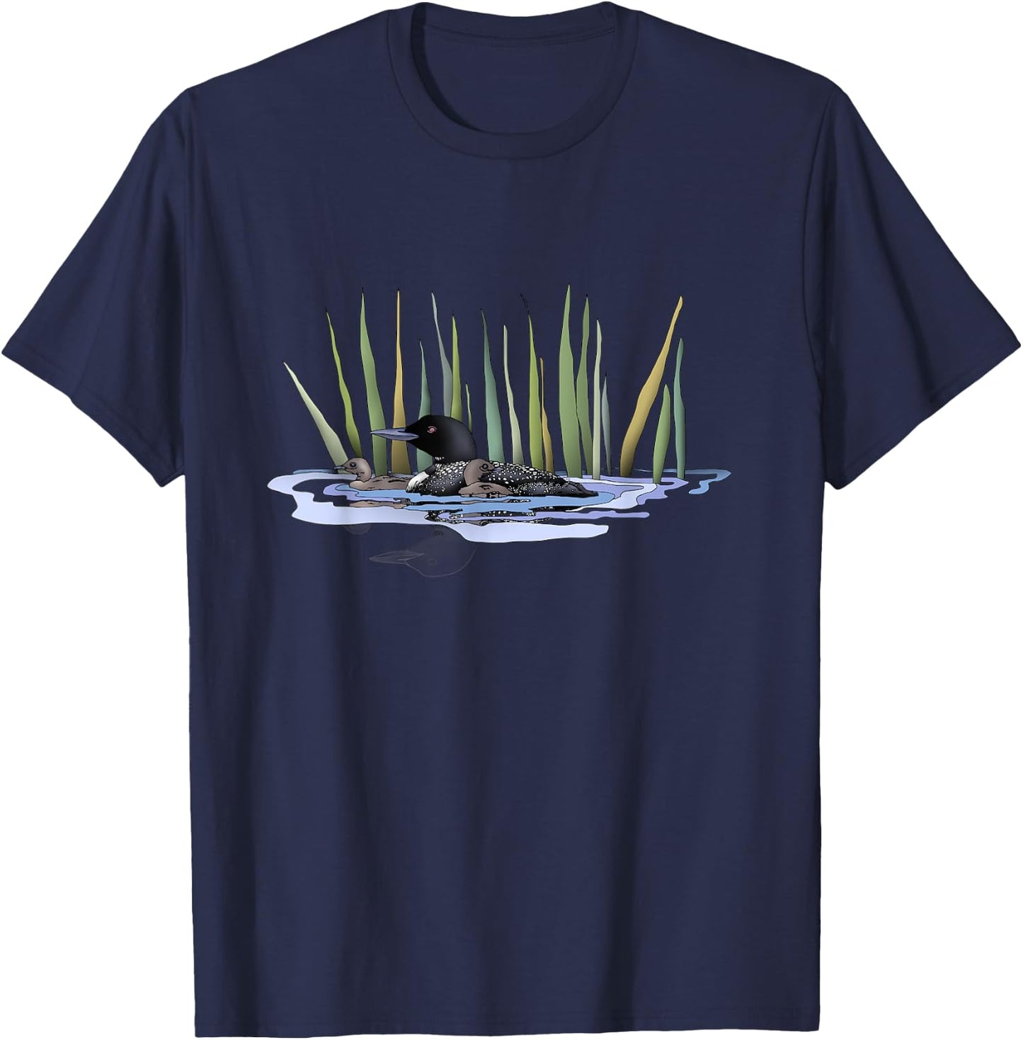 Three Happy Loons T-Shirt - T-Shirt | Navy
