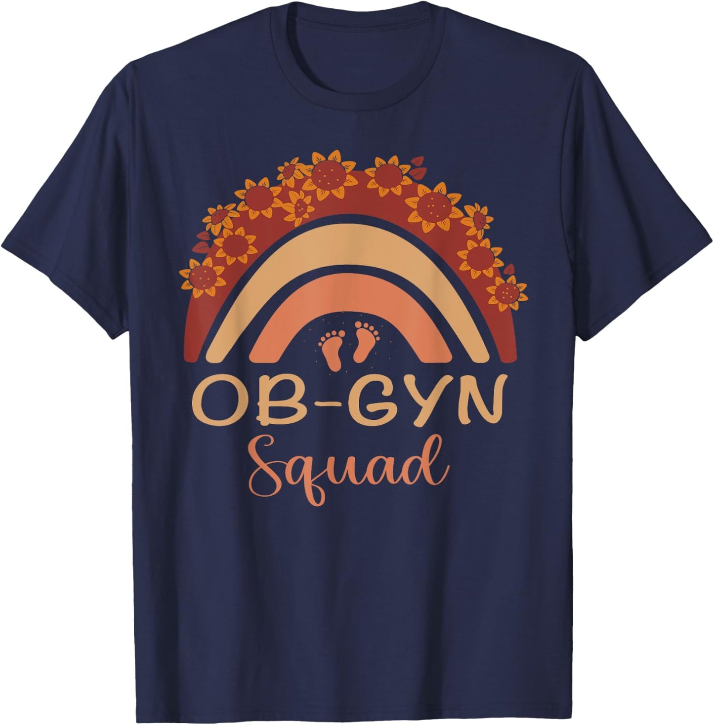 Ob-Gyn Squad Rainbow Gynecologist Ob gyn Doctor Squad T-Shirt - T-Shirt | Navy