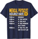 Medical Physicist Hourly Rate - Funny Medical Physics T-Shirt - T-Shirt | Navy