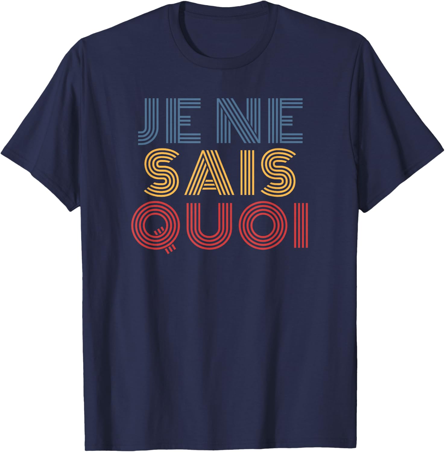 Je Ne Sais Quoi retro 70s vintage T-Shirt - T-Shirt | Navy