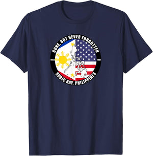 SoldierTees -Adults Subic Bay Philippines Veteran Black Small Classic Fit Short Sleeve Cotton, Polyester T-Shirt - T-Shirt | Navy