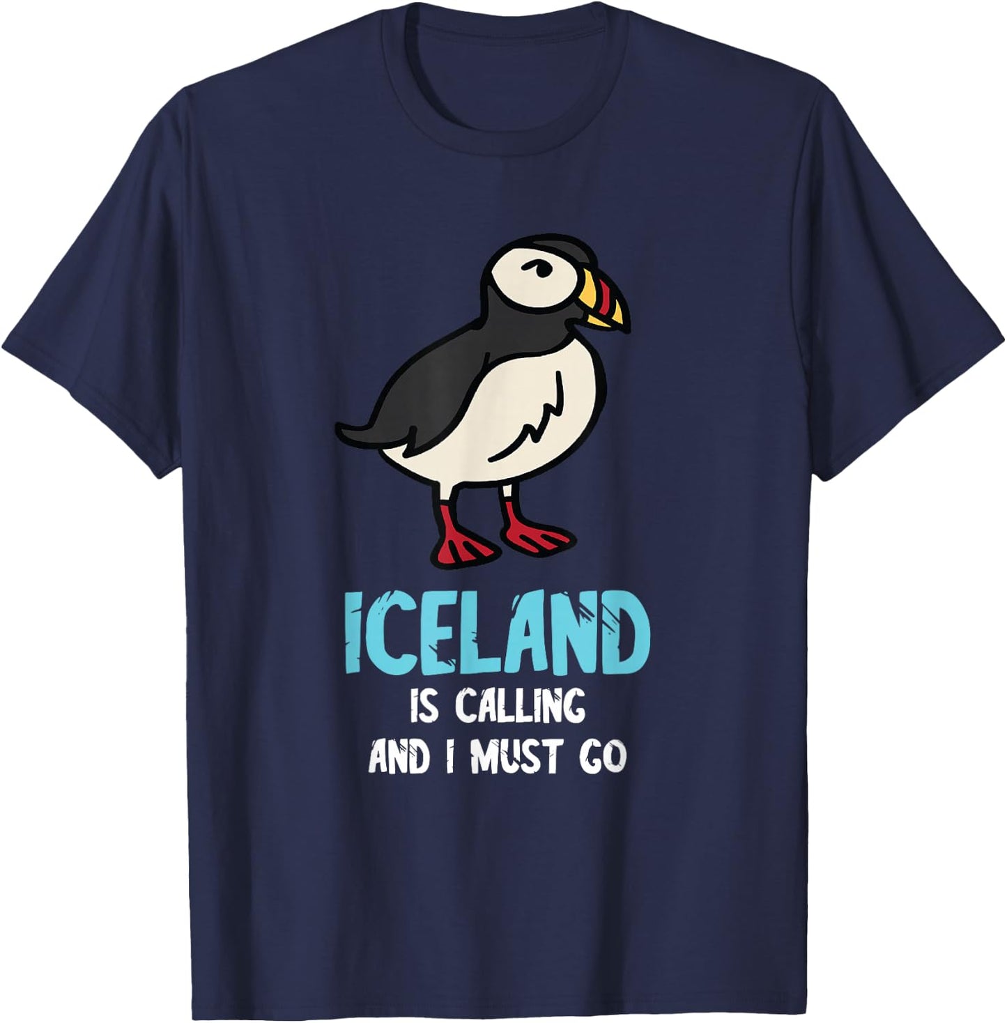 Puffin Bird Lover Iceland Is Calling Seabird Lover Puffin T-Shirt - T-Shirt | Navy