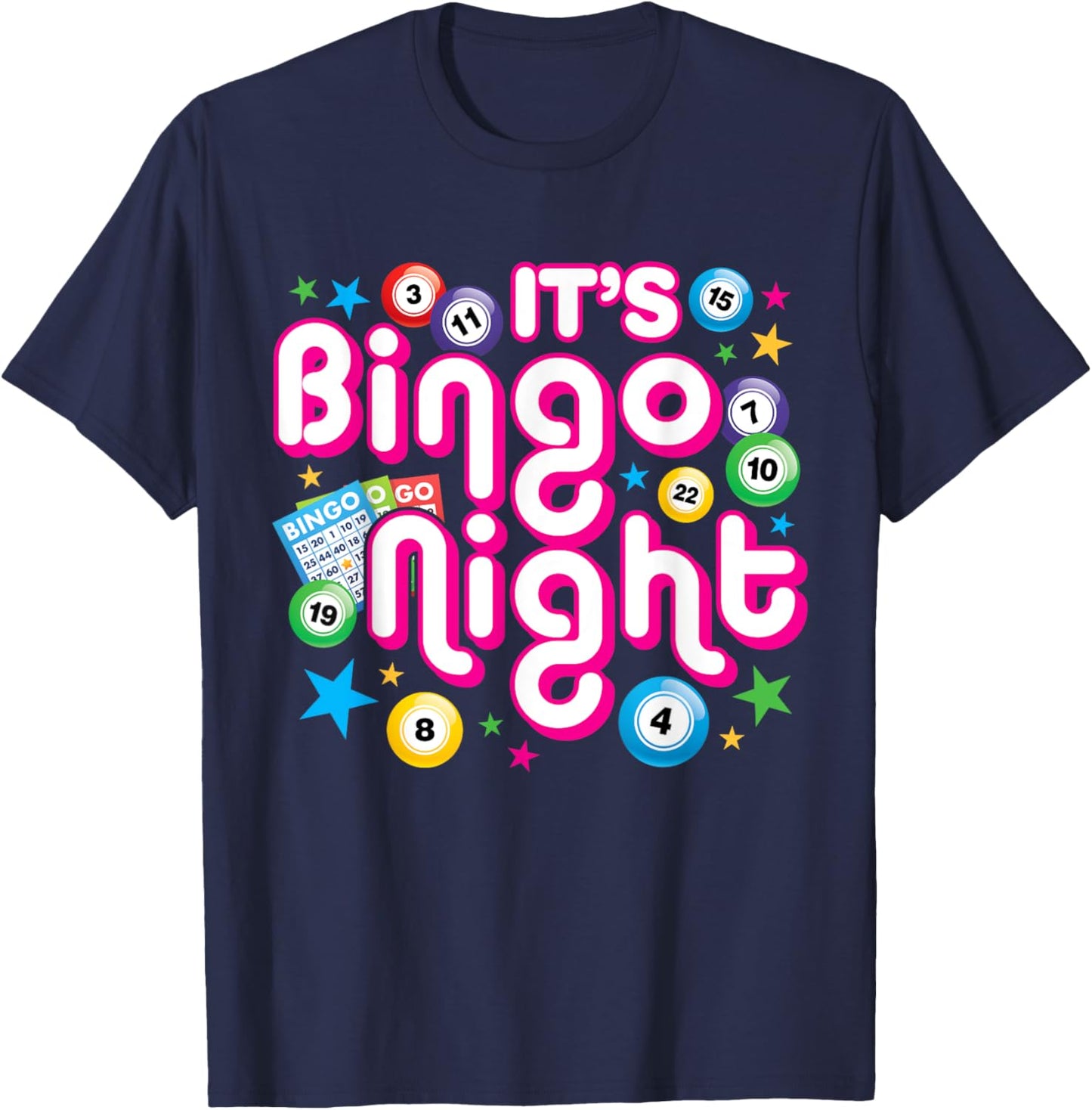 It's Bingo Night Funny Bingo Player Lover T-Shirt - T-Shirt | Navy