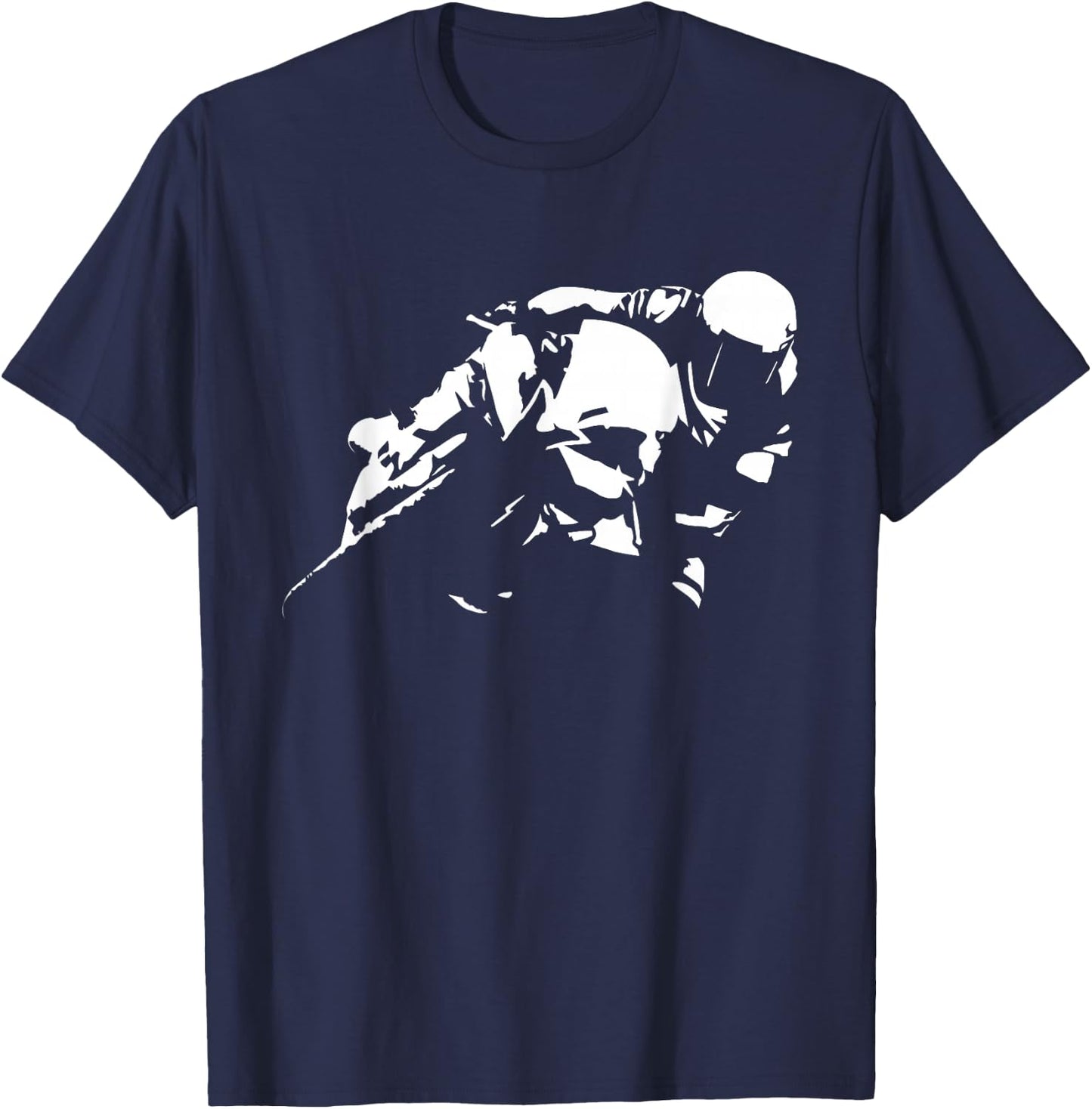 Supersport Sport Bike Motorcycle Racing Biker Illustration T-Shirt - T-Shirt | Navy