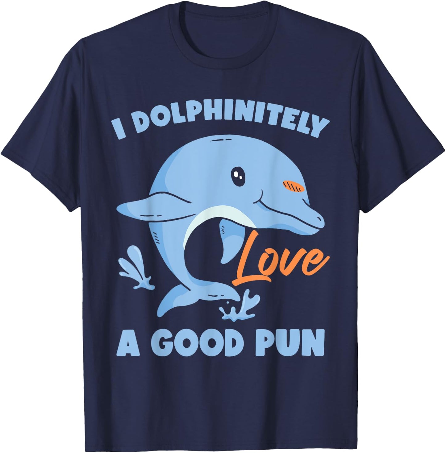 Cute Dolphin T-Shirt - T-Shirt | Navy