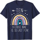Ten Because Nine is So Last Year 10 Birthday Gifts Rainbow T-Shirt - T-Shirt | Navy