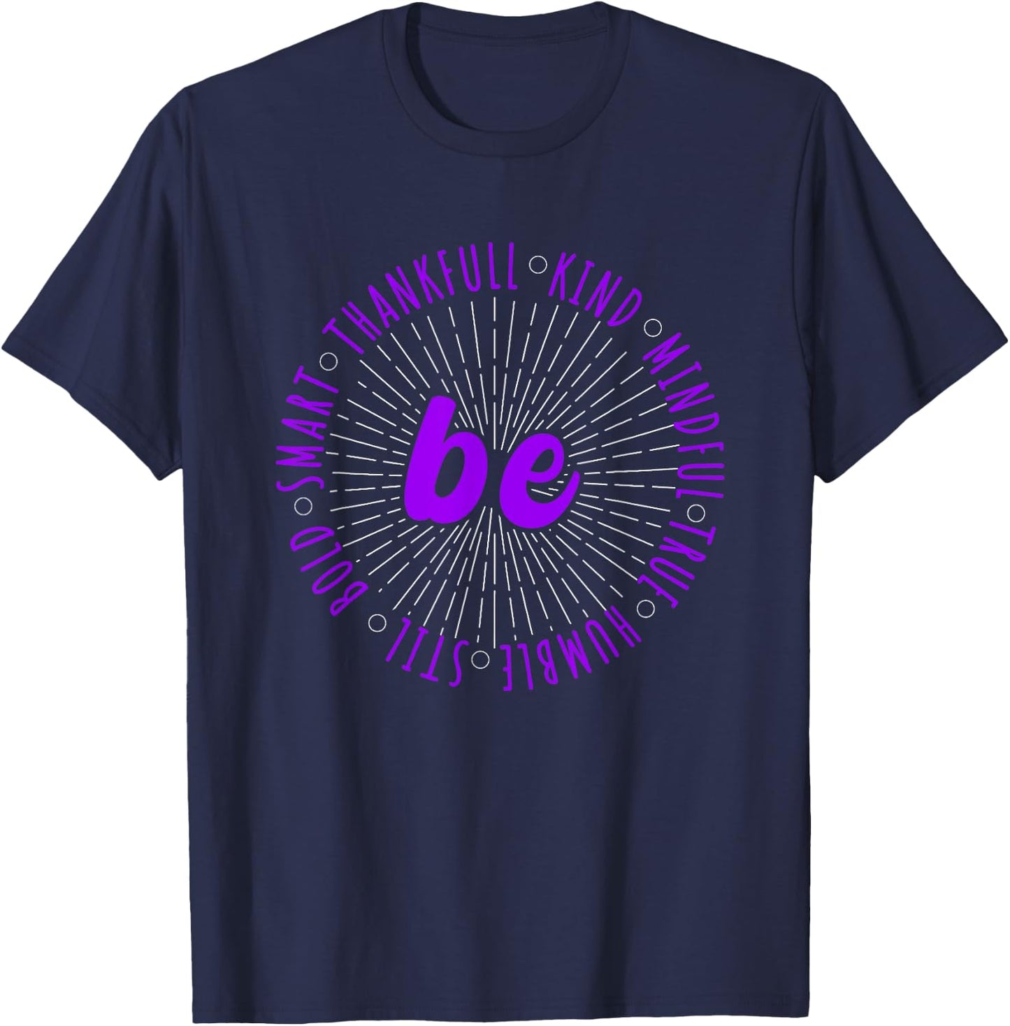 Purple Motivational Quote Positive Saying Life Slogan Purple T-Shirt - T-Shirt | Navy