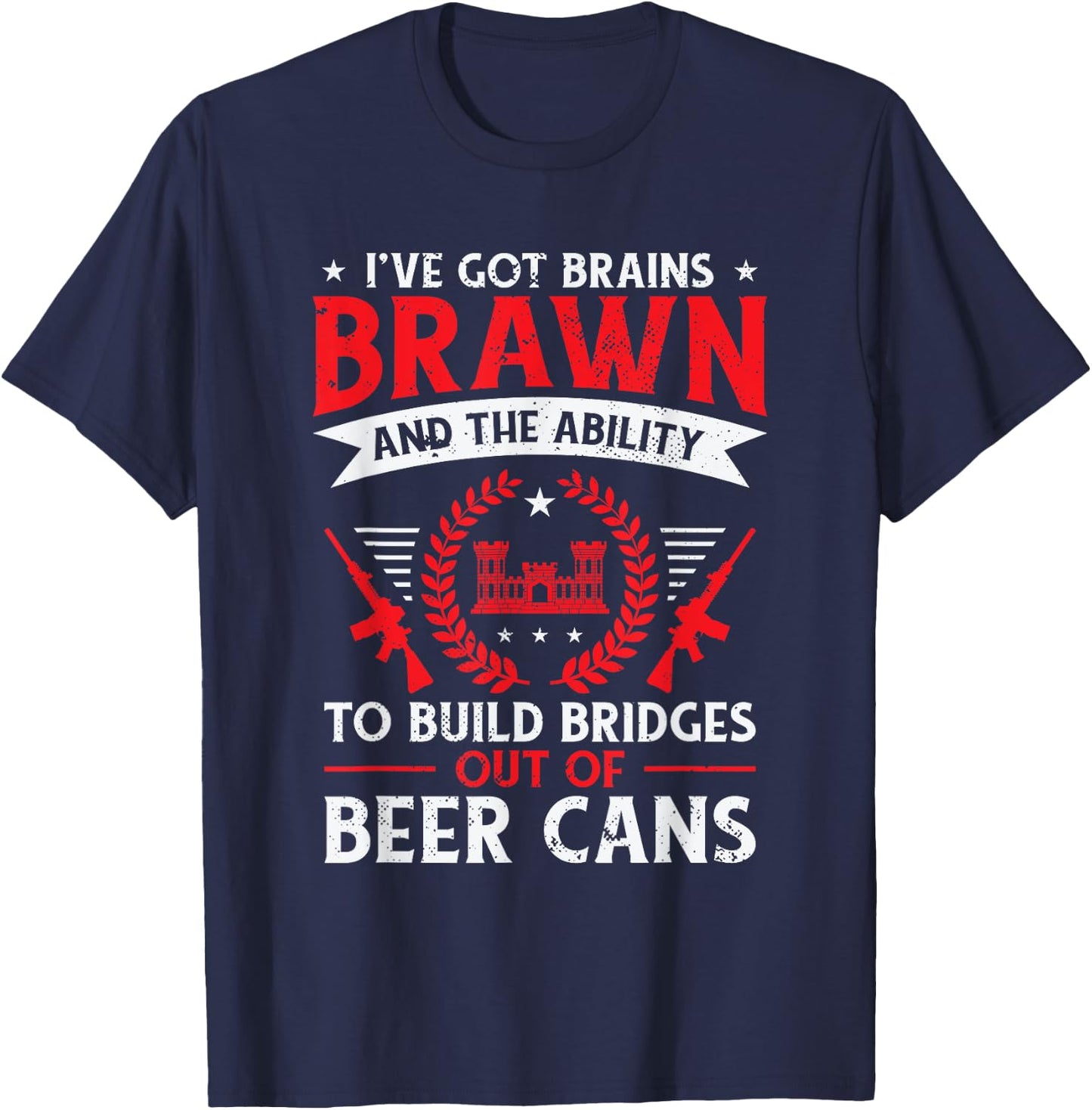 Combat Engineer Engineering Army U.S. Military Army Combat T-Shirt - T-Shirt | Navy