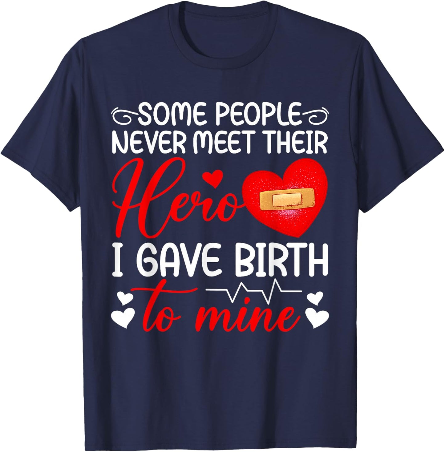 CHD Mom Of A CHD Warrior Mother Congenital Heart Disease T-Shirt - T-Shirt | Navy