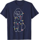 Funny Poodle Christmas Shirt - Cute Poodle With Christmas Lights - Adults - Black - Short Sleeve T-Shirt - T-Shirt | Navy