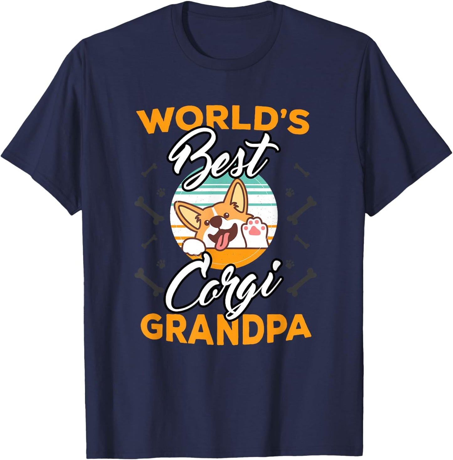 World's best corgi grandpa T-Shirt - T-Shirt | Navy