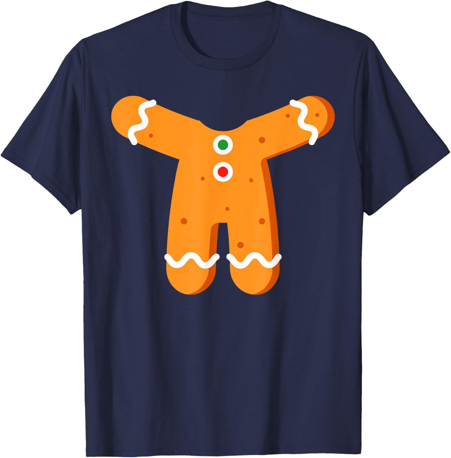Gingerbread Men Boys Body Costume Halloween or Christmas T-Shirt - T-Shirt | Navy