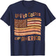 United Colors of America Black History Month Brown USA Flag T-Shirt - T-Shirt | Navy
