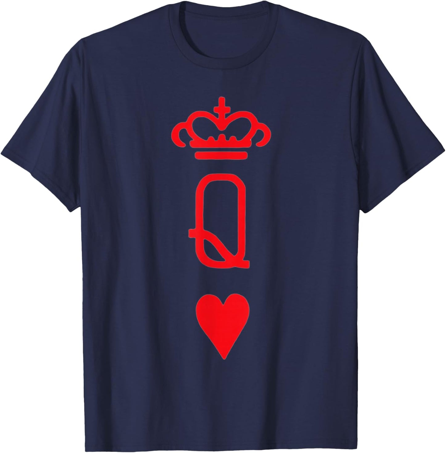 Playing Cards Top & Girls Red Queen of Hearts Small T-Shirt - T-Shirt | Navy