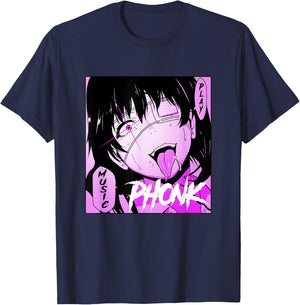 Aggressive Anime phonk apparel T-Shirt - T-Shirt | Navy