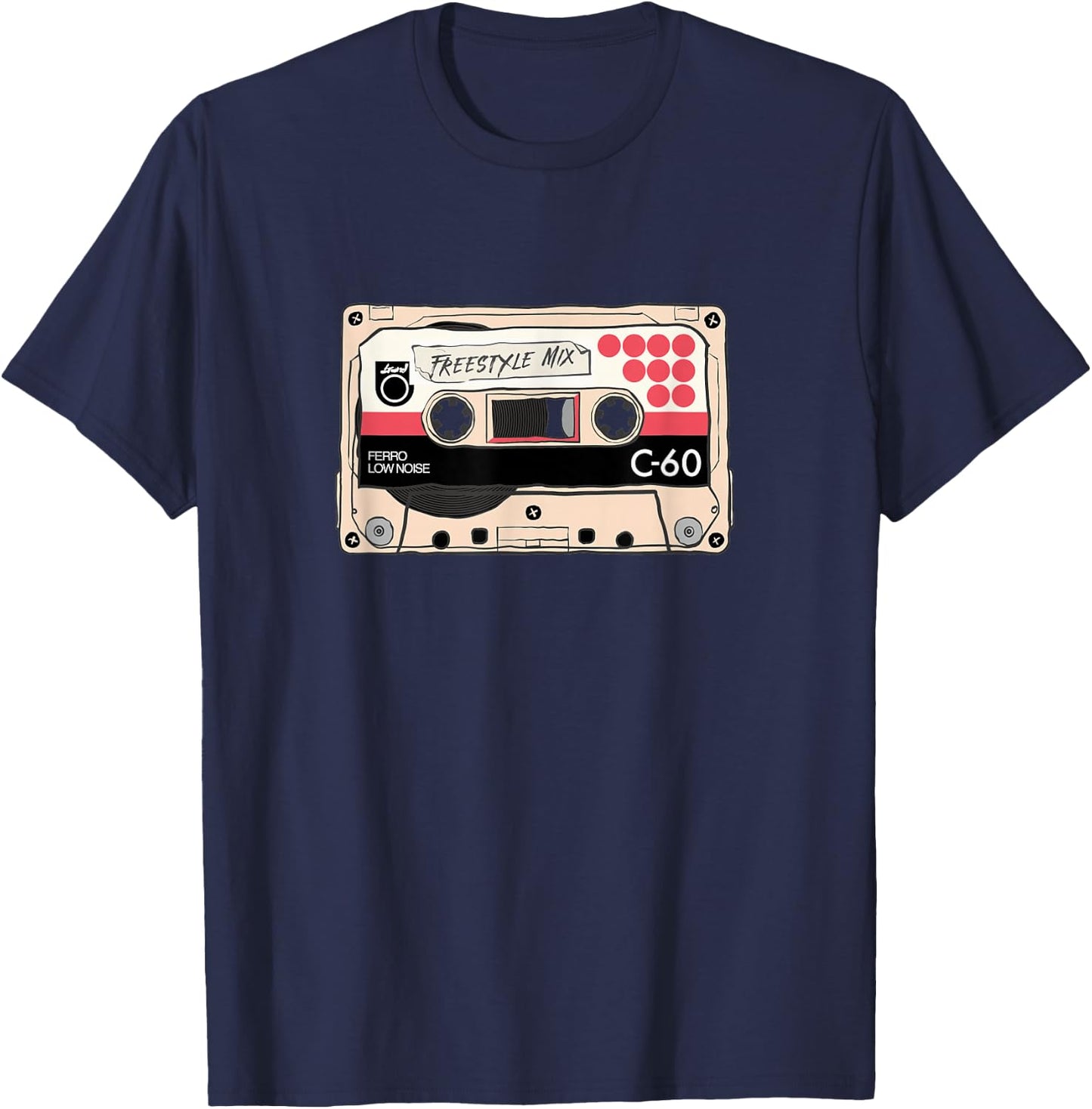 Freestyle Mix Tape Retro Vintage 80s Music Fan T-Shirt - T-Shirt | Navy