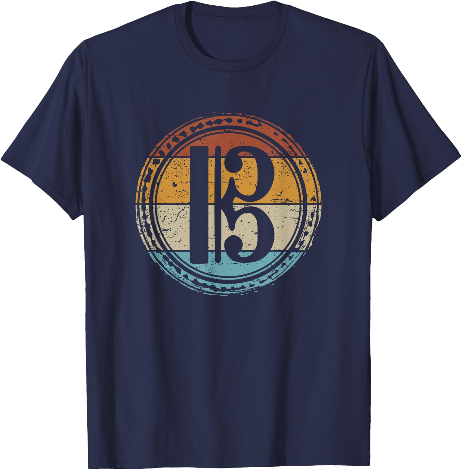 Alto Clef Viola Player Violist T-Shirt - T-Shirt | Navy