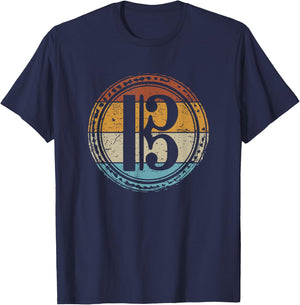 Alto Clef Viola Player Violist T-Shirt - T-Shirt | Navy