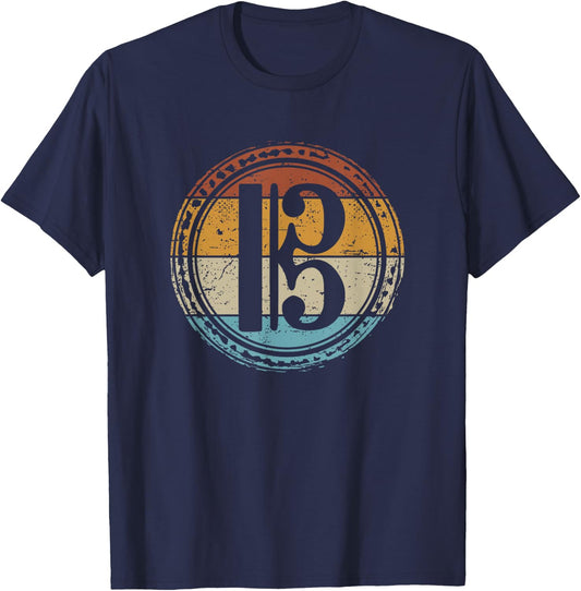 Alto Clef Viola Player Violist T-Shirt - T-Shirt | Navy