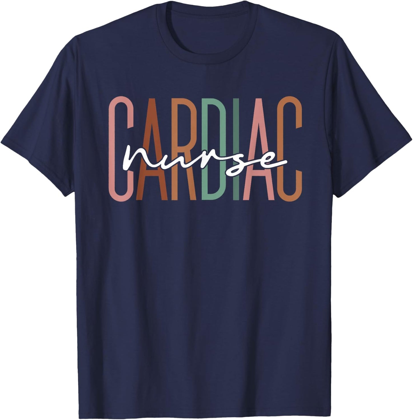 Simple Cicu Cvicu Cardiology Heart Healthcare Cardiac Nurse T-Shirt - T-Shirt | Navy