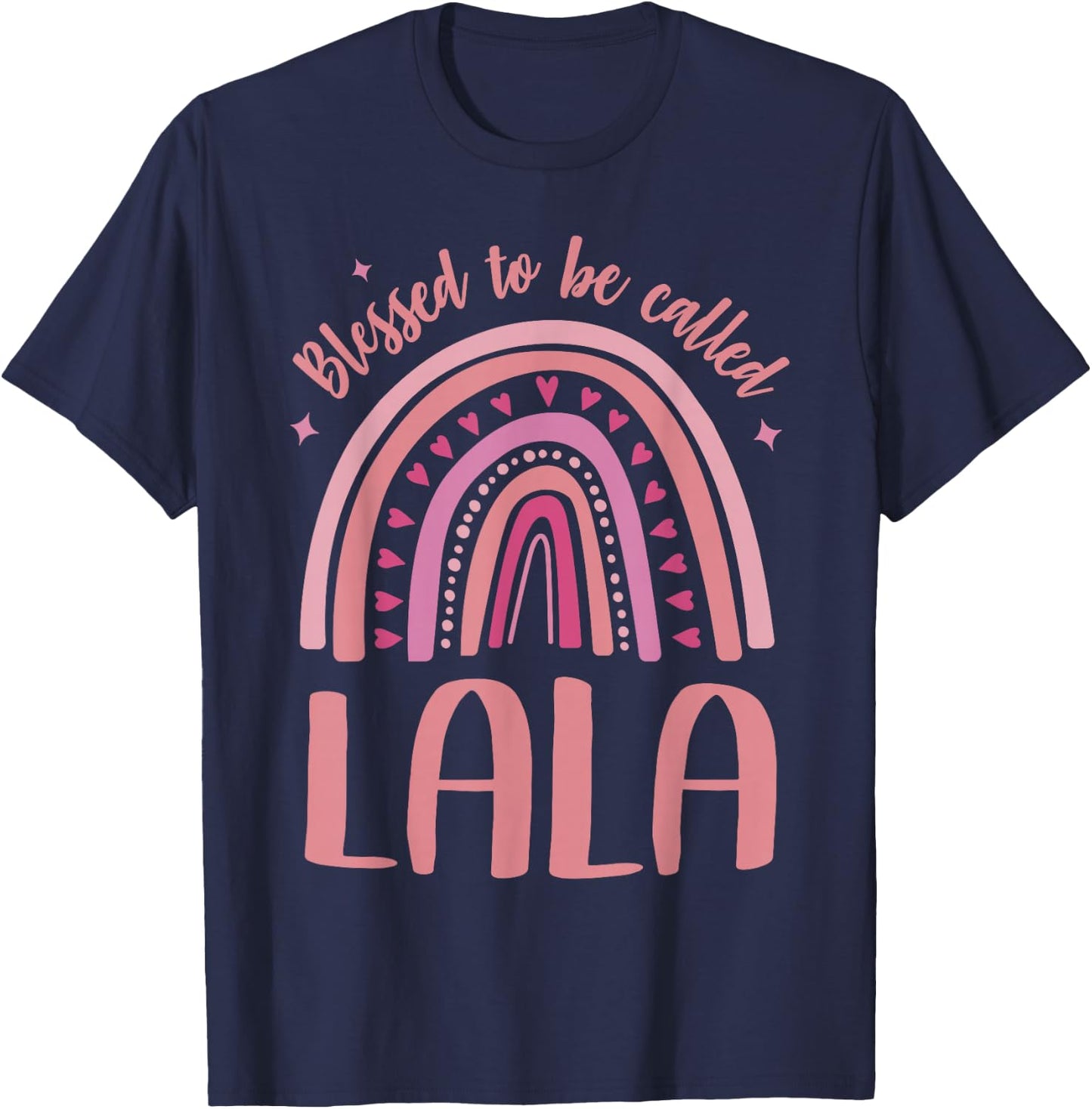 Lala for Grandma Women Mother's Day Blessed Lala T-Shirt - T-Shirt | Navy