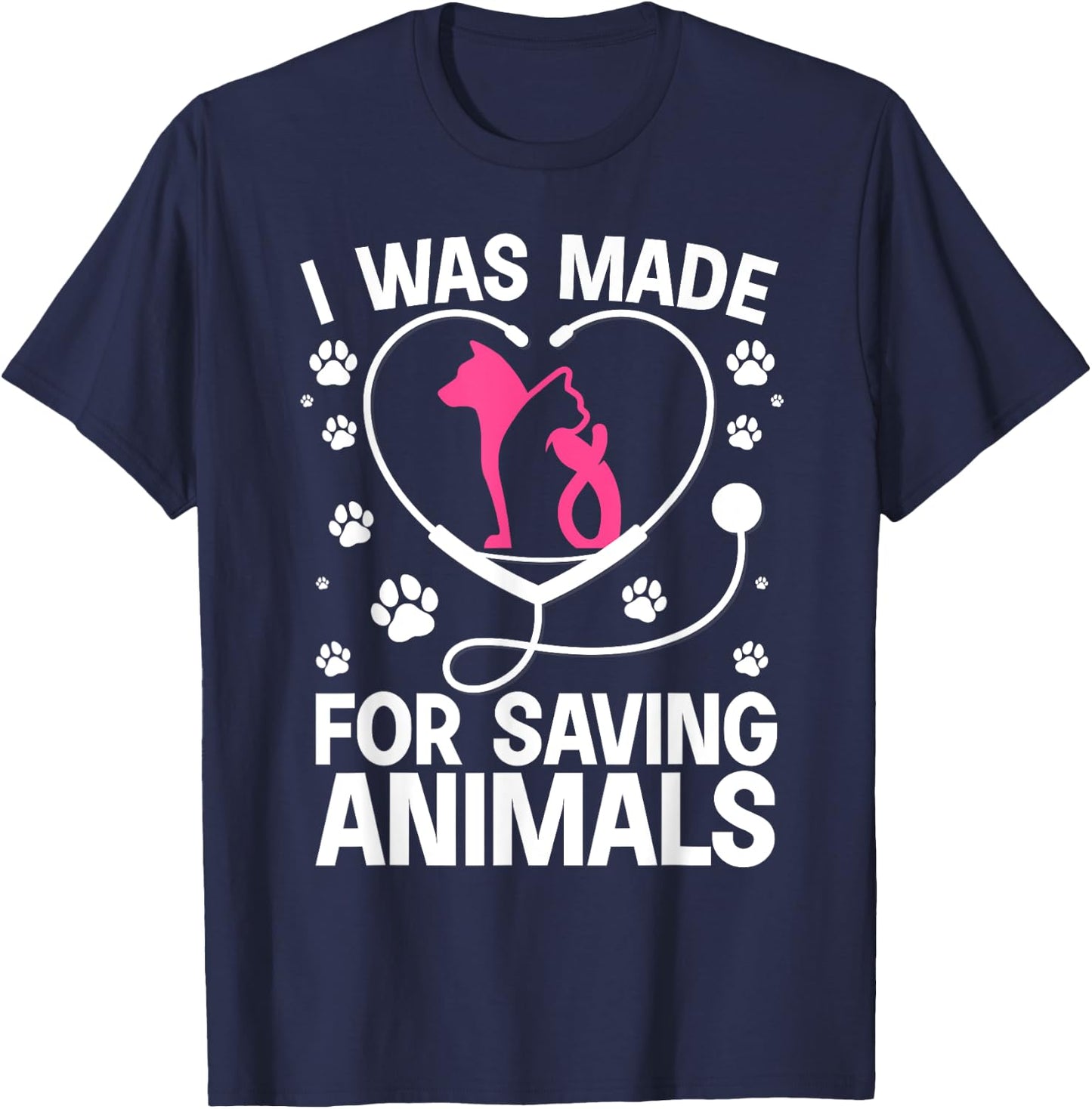 Funny Veterinary Design Women Veterinarian Vet Tech T-Shirt - T-Shirt | Navy