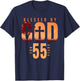 Blessed By God For 55 Years 55th Birthday Religious Theme T-Shirt - T-Shirt | Navy