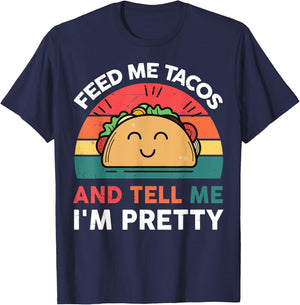 Feed Me Taco-Shirt Kids Women Mexican Tuesday Funny Fiesta T-Shirt - T-Shirt | Navy