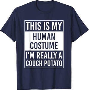 This Is My Human Costume I'm Really Couch Potato T-Shirt - T-Shirt | Navy